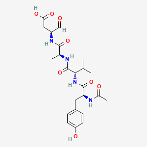 Chemical structure of Ac-YVAD-CHO