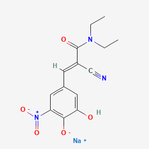 Chemical structure of Entacapone sodium salt