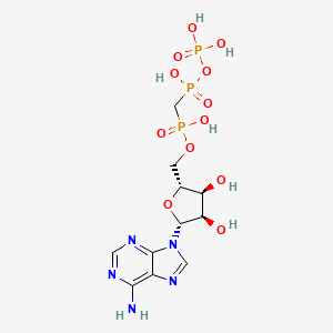 Chemical structure of α,β-Methyleneadenosine 5'-triphosphate trisodium salt
