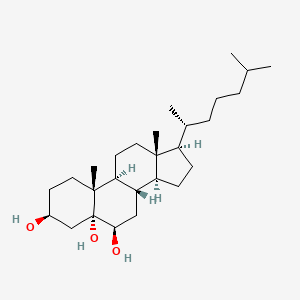 Chemical structure of 5α,6β-Dihydroxycholestanol