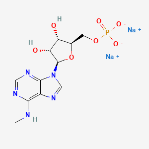 Chemical structure of N6-Methyladenosine 5'-monophosphate (sodium salt)