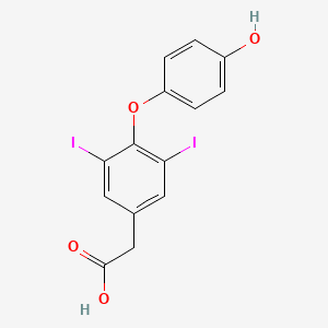 Chemical structure of 3,5-Diiodothyroacetic Acid