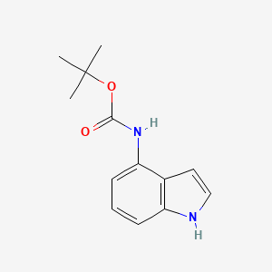 Chemical structure of tert-Butyl 1H-indol-4-ylcarbamate
