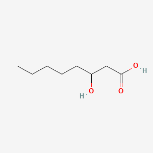 Chemical structure of 3-Hydroxyoctanoic acid