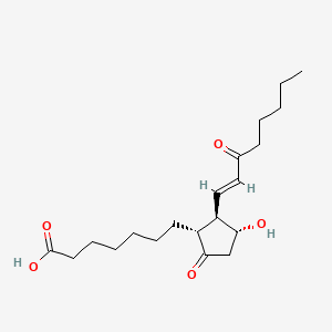 Chemical structure of 15-keto Prostaglandin E1