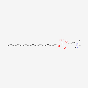 Chemical structure of Tetradecylphosphocholine