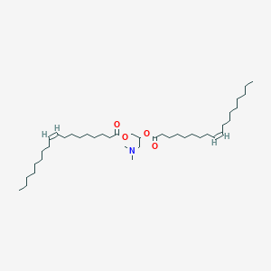 Chemical structure of 1,2-Dioleoyl-3-dimethylammonium-propane
