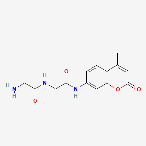 Chemical structure of Gly-Gly-AMC