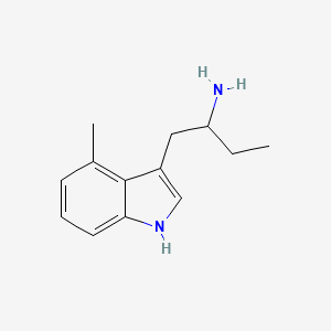 Chemical structure of 4-methyl-α-Ethyltryptamine