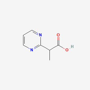 Chemical structure of 2-Pyrimidin-2-yl-Propionic Acid