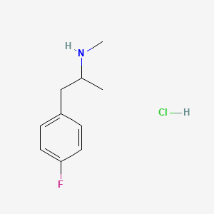 Chemical structure of 4-Fluoromethamphetamine (hydrochloride)