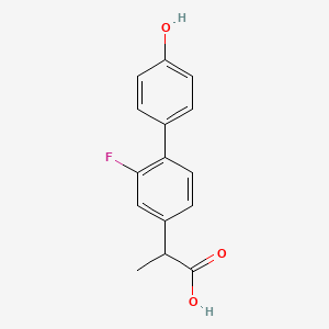 Chemical structure of 4'-Hydroxyflurbiprofen