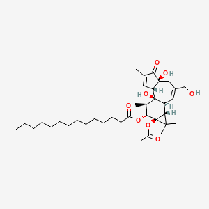 Chemical structure of 4α-Phorbol 12-myristate 13-acetate
