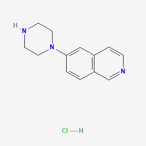 Chemical structure of 6-(1-Piperazinyl)-isoquinoline hydrochloride