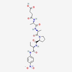 Chemical structure of Suc-AAP-Abu-pNA