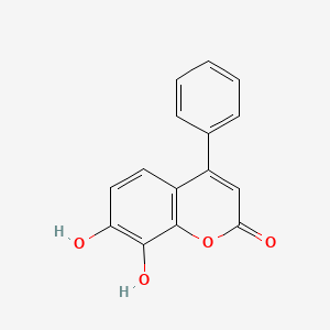 Chemical structure of 7,8-Dihydroxy-4-phenylcoumarin