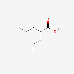 Chemical structure of (±)-2-propyl-4-Pentenoic Acid