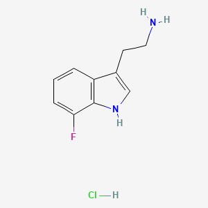 Chemical structure of 7-fluoro Tryptamine (hydrochloride)