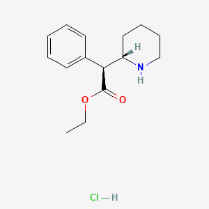 Chemical structure of (±)-threo-Ethylphenidate (hydrochloride)