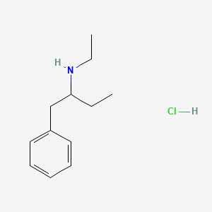 Chemical structure of 2-Ethylamino-1-phenylbutane (hydrochloride)