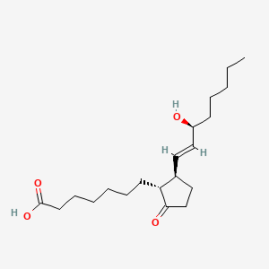 Chemical structure of 11-Deoxy-PGE1