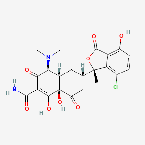 Chemical structure of Isochlortetracycline