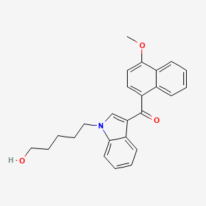 Chemical structure of JWH 081 N-(5-hydroxypentyl) metabolite