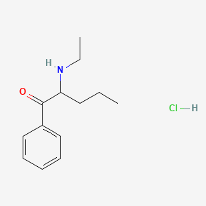 Chemical structure of α-Ethylaminopentiophenone (hydrochloride)
