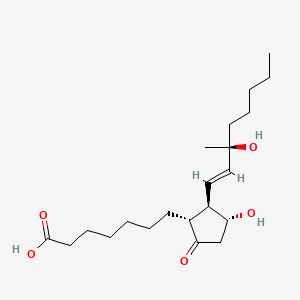 Chemical structure of 15-methyl-15S-Prostaglandin E1