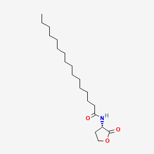 Chemical structure of N-hexadecanoyl-L-Homoserine lactone