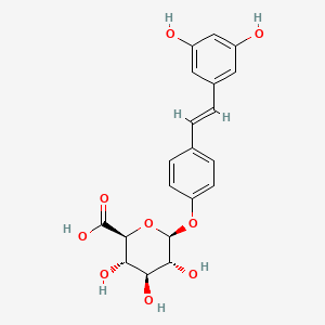 Chemical structure of Resveratrol-4'-O-D-Glucuronide