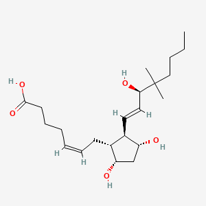 Chemical structure of 16,16-dimethyl Prostaglandin F2α