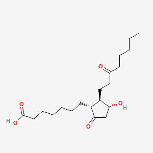Chemical structure of 13,14-dihydro-15-keto-PGE1