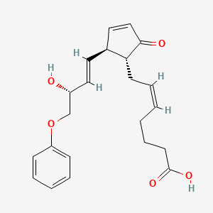 Chemical structure of 16-phenoxy tetranor Prostaglandin A2