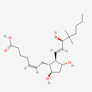 Chemical structure of 16,16-dimethyl Prostaglandin F2β