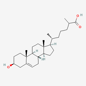 Chemical structure of 3β-hydroxy-5-Cholestenoic Acid