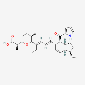 Chemical structure of Indanomycin