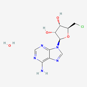 Chemical structure of 5'-chloro-5'-Deoxyadenosine (hydrate)