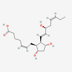 Chemical structure of 8-iso-PGF3alpha