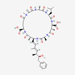 Chemical structure of Microcystin-LA
