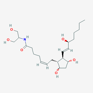 Chemical structure of Prostaglandin F2α serinol amide