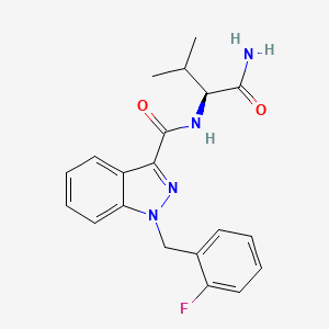 Chemical structure of AB-FUBINACA 2-fluorobenzyl isomer