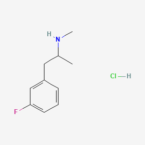 Chemical structure of 3-Fluoromethamphetamine (hydrochloride)