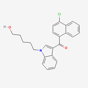 Chemical structure of JWH 398 N-(5-hydroxypentyl) metabolite