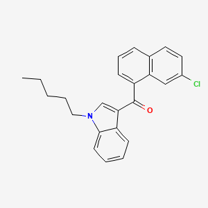 Chemical structure of JWH 398 7-chloronaphthyl isomer