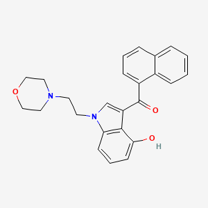 Chemical structure of JWH 200 4-hydroxyindole metabolite