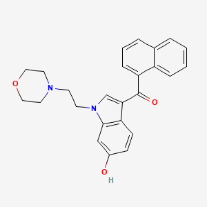 Chemical structure of JWH 200 6-hydroxyindole metabolite