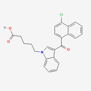 Chemical structure of JWH 398 N-pentanoic acid metabolite