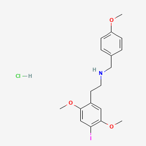 Chemical structure of 25I-NBOMe 4-methoxy isomer (hydrochloride)