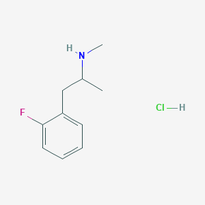 Chemical structure of 2-Fluoromethamphetamine hydrochloride